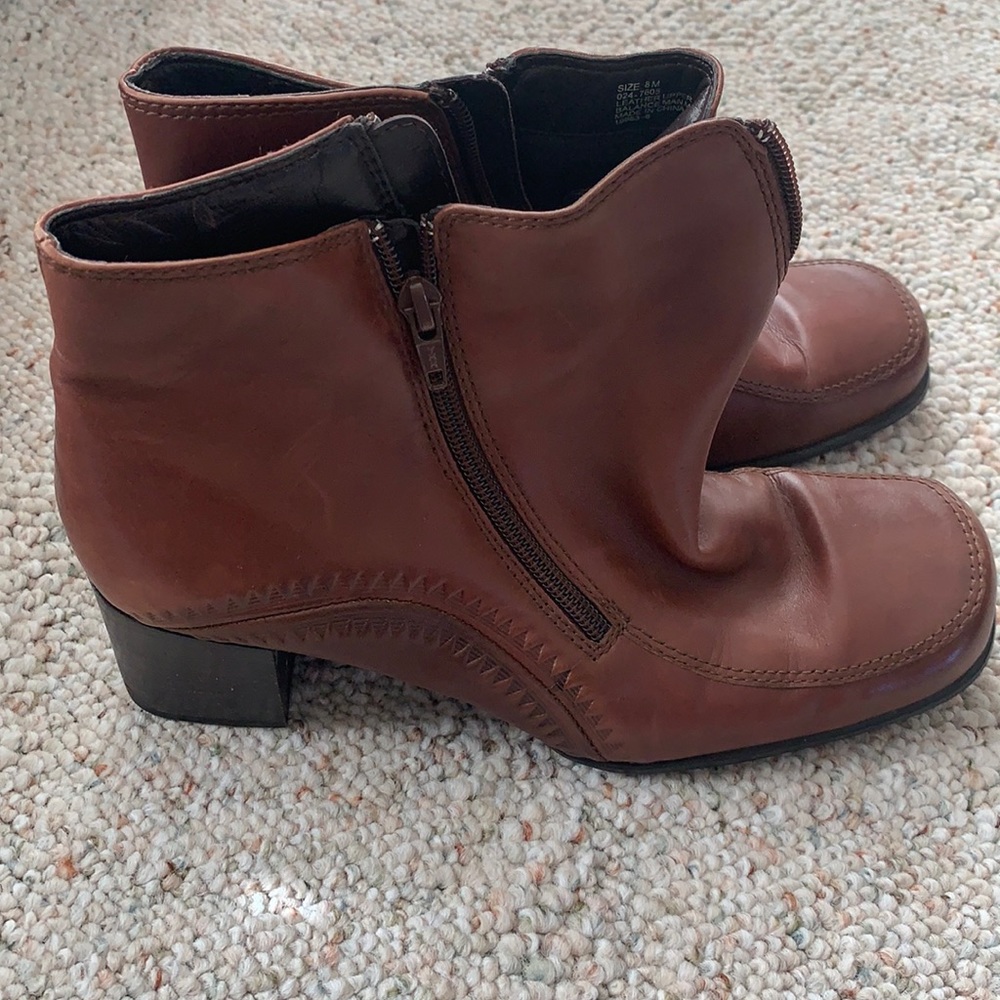 Faux leather boots